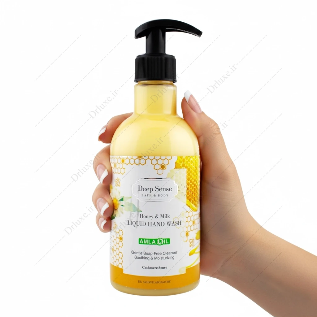 مایع دستشویی کرمی شیر عسل دیپ سنس 400 میلی‌لیتر